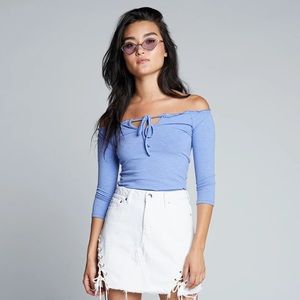 EGGIE Boatneck Off Shoulder Top